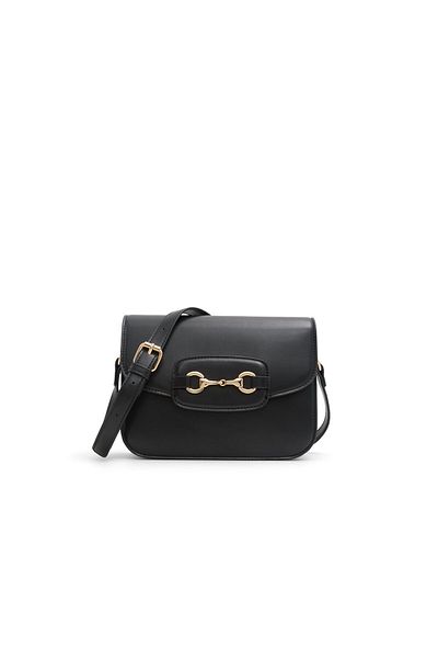 Call it Spring Women's Black Cross Body Bag With 2 Compartments