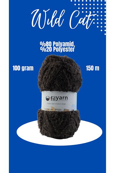 Filyarn Wildcat Set of 4 - Bearded Knitting Rope for Baby and Cat, Feather Rope, Soft Fur Rope Craft Supplies