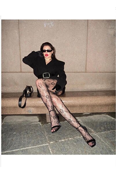 VINIA Lace Patterned Pantyhose
