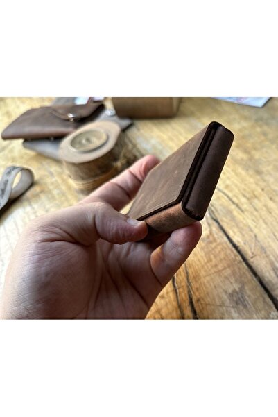 overcraft Zeus Serisi Kişiye Özel Mıknatıslı Hakiki Deri El Yapımı Vintage Cü...