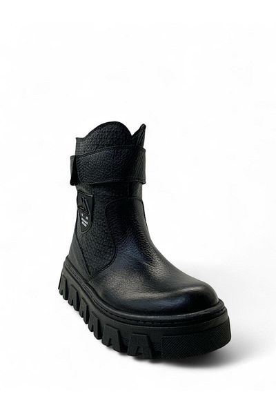 Tuğba Ortopedi 231-1 Ορθοπεδικά 100% Γνήσιο Δέρμα Unisex Παιδικά Μαύρα Μποτάκια