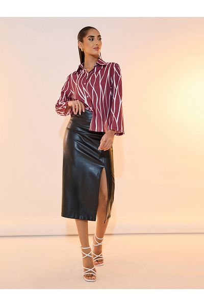 Take Two By Styli قمصان بأكمام طويلة بطباعة تجريدية
