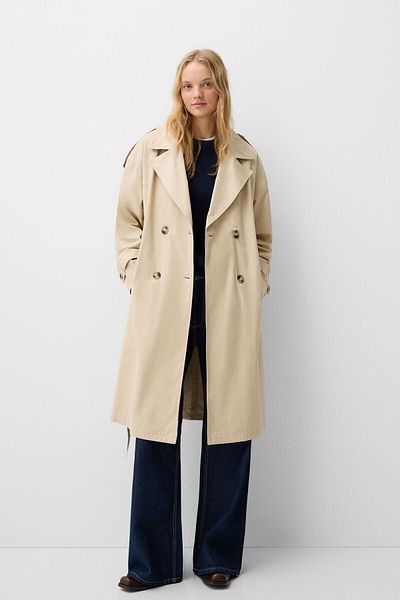 Bershka Trench Coat Coat