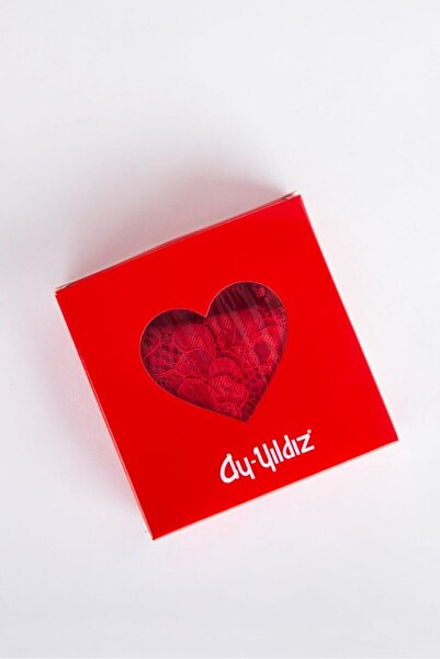 AYYILDIZ 5280 Kırmızı Dantelli Boxer Külot