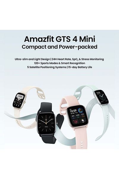 Amazfit Smart Watch GTS 4 mini - Mint Blue