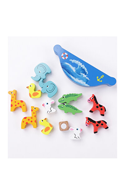Fab N Funky Wooden Animal Balance Game - Multicolor Stacking Toy, Creative Pl...