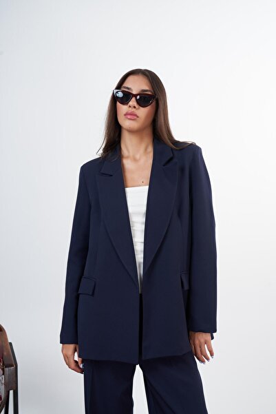 citycenterfashion Kadın Oversize Blazer Ceket cty-abr-9000