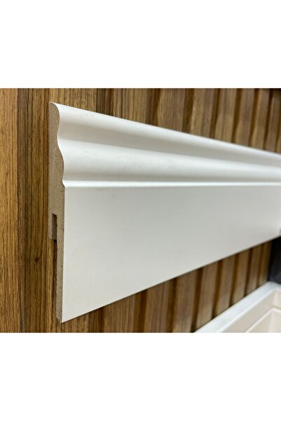 balkanlarparke YALI SERİSİ 10 CM B MODEL LAKE SATEN BEYAZ PVC SÜPÜRGELİK (10CMx15MMx2.50M)