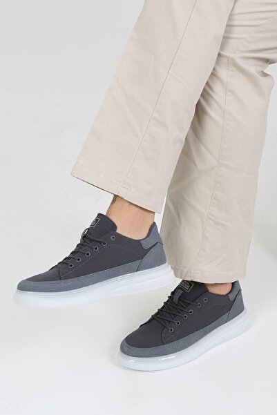 Anıl Ayakkabı NK Leon Чоловічі Сірі Сукняні Парашутні Кросівки З Пам'ятною Пінопластовою Підошвою