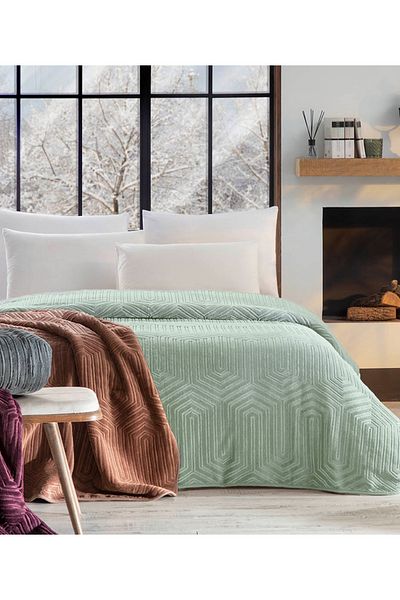 Özdilek Prestige Light Green Double Blanket - 220 X 240 Boxed