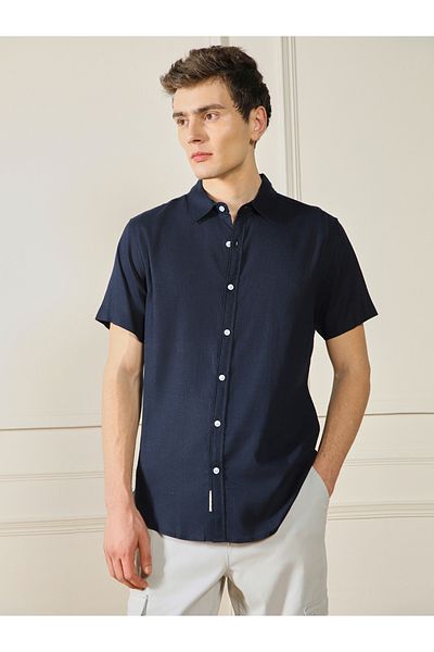 Dennis Lingo By Styli Spread Collar Regular Fit Casual Shirt