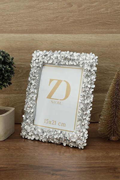 Aksesuar ZD Store 15x21 Lüks Fotoğraf Çerçevesi Çiçek Desenli