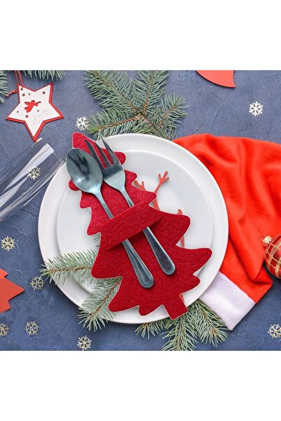 Denseden Pregătirea pentru masă de Anul Nou 6 bucăți set roșu de Anul Nou Sup...