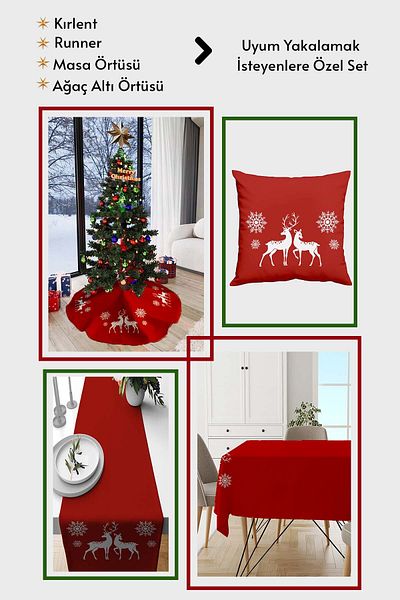 Viva Home Red New Year New Year Christmas Christmas Tablecloth Mso549