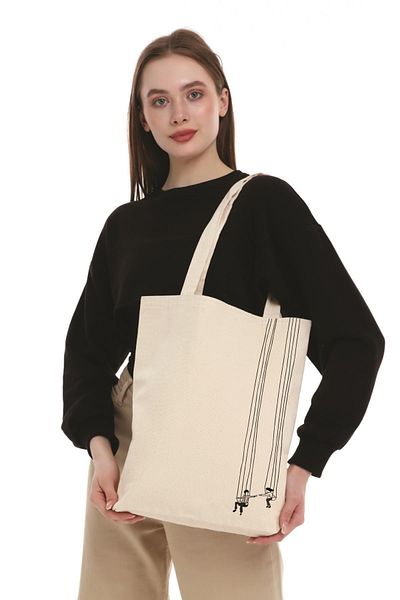 Çınar Bez Çanta Geantă tote imprimată leagăn de pânză