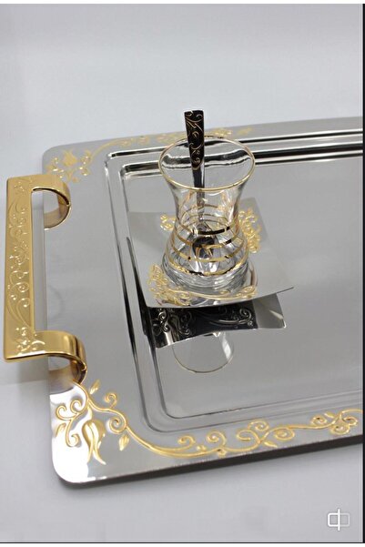 SILA 12 KİŞİLİK 41 PARÇA LALE GOLD ÇAY SETİ