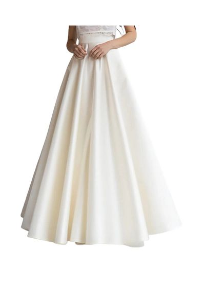 NSMLİFE Women's Wedding Promise Engagement Flared Satin Skirt