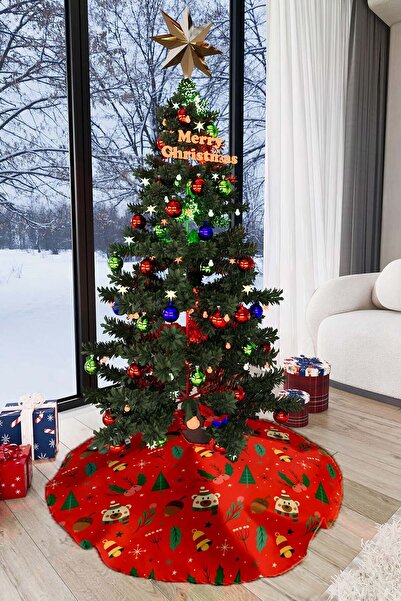 Viva Home Husa de Crăciun pentru fundul copacului de pin roșu - 68x68cm AO14