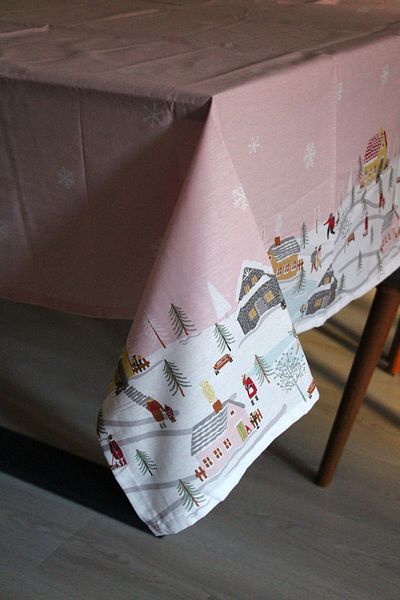 DDHOME Christmas Themed Cotton Tablecloth - 150X200 Size 2025-Knrev