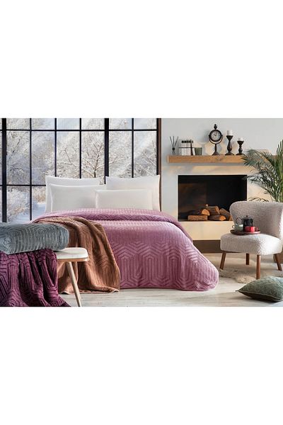 Özdilek Prestige Lilac Double Blanket - 220 X 240 Boxed