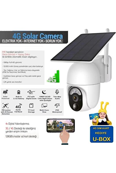 inox 228 3 Mp Full Hd 4g Solar Panelli Sim Kartlı Ip Kamera