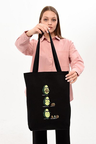 Çınar Bez Çanta Geantă neagră cu imprimeu Avocado Baby