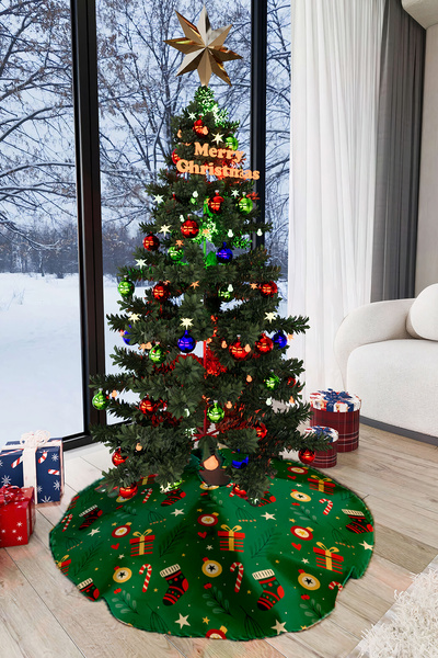 Viva Home Новорічна зелена ялинка під покриттям - 68x68см AO13