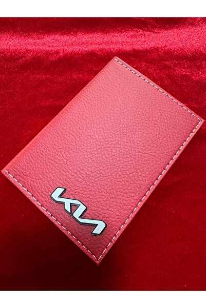 ATTA PAZARLAMA حافظة ترخيص من الجلد الأحمر من زجاج شبكي منقوش، حافظة ترخيص، م...