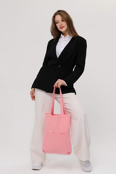 Bagg Pink Gabardine Bag with 3 Pockets