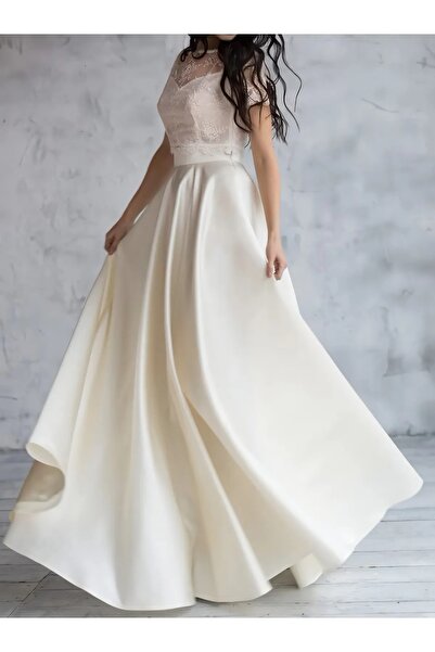 NSMLİFE Жіноча весільна атласна спідниця Nikah Soz Nisan Klos