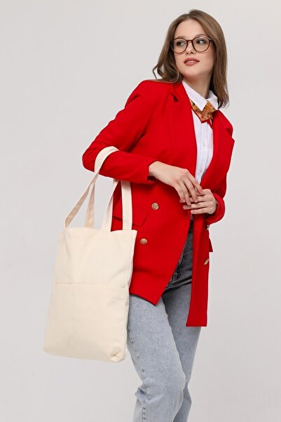 Bagg 3 Cepli Ekru Gabardin Çanta