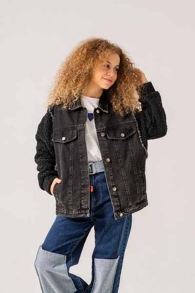 HAUSEkids Дизайнерско яке за момиче Quzu De Paris за 8-15 години - черно