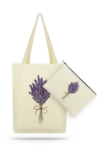 Çınar Bez Çanta Pachet Lavender Bunch Canvas Tote Bag