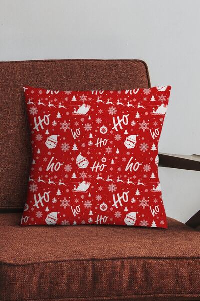 Viva Home Husă de pernă decorativă de Crăciun cu fermoar ascuns, cu două fețe, pentru pernă de Crăciun, 43x43cm Krl1064