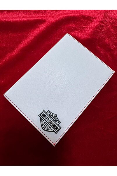 ATTA PAZARLAMA حامل ترخيص من الجلد الأبيض من زجاج شبكي منقوش، حافظة ترخيص، مح...