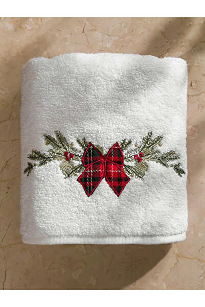 LC Waikiki Lcw White Christmas Themed Cotton Face Towel 50X80 cm