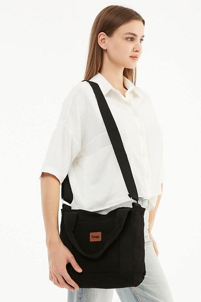 Bagg Canvas Bag - Black, Front Pocket, Sw Model