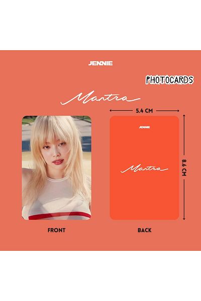 Kpop Dünyasi Blackpink Jennie'' Mantra'' Photocards Set