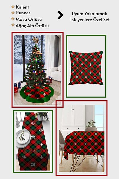 Viva Home New Year Christmas Christmas Red Tablecloth - Mso535
