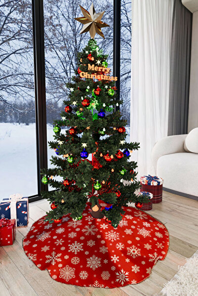 Viva Home Husa roșie pentru brad de Crăciun cu diametrul de 68 cm Ao08