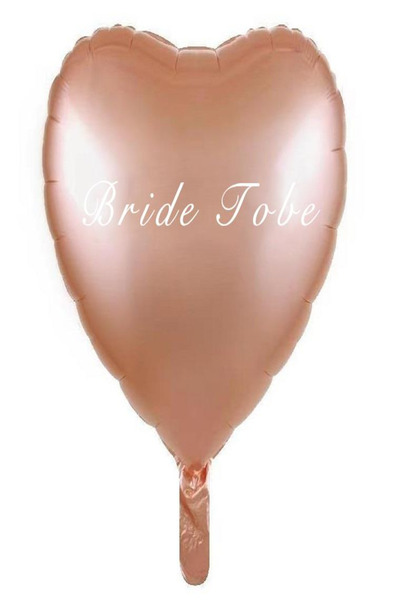Öz-bal "18 İnç Kalp Bride to Be Folyo Balon - Rose Gold Renk Parti Dekoru | B...
