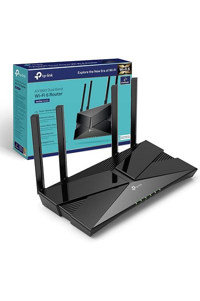 TP-LINK راوتر TP-Link WiFi 6 OneMesh، راوتر AX1800 ميجابت في الثانية Gigabit VPN، راوتر ألياف ضوئية ثنائي النواة، WPA3 Cybe