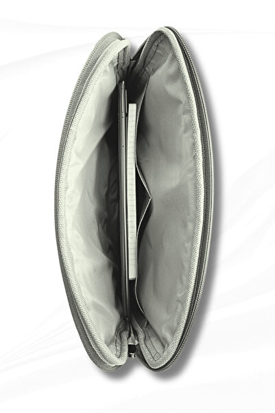 worken 11 Inch Tablet Case - Vegan Leather, Galaxy, Ipad, Lenovo, Sequin Grey with Zipper