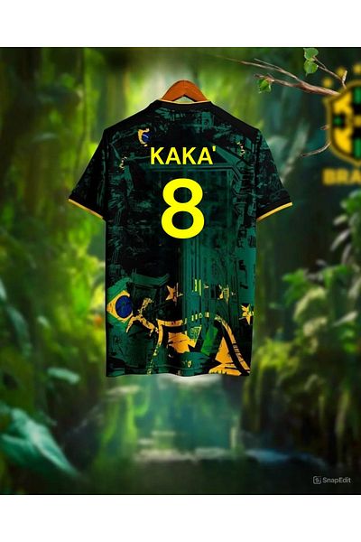 Lion Spor Πράσινη εμπριμέ φανέλα ποδοσφαίρου KAKA 8 Βραζιλίας - Νέα σεζόν3