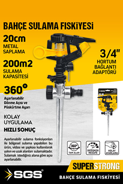 Genel Markalar 4250 Bahçe Sulama Fiskiyesi Metal Kazıklı