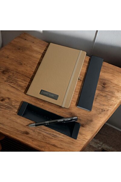 Eren Ofis Kişiye Özel Isimli Kenar Boyalı Ajanda - Kalem Seti