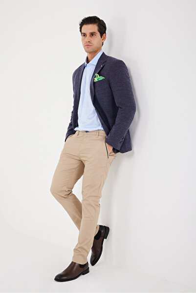 ACTUAL Slim Fit Blazer Tek Ceket 7142-02 Lacivert
