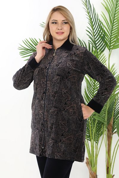 STELLETO Set de lenjerie de corp din catifea din bumbac pieptănat cu model
