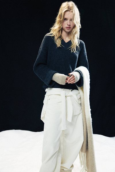 Pull & Bear Purl knit sweater