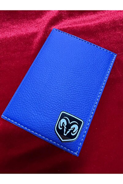 ATTA PAZARLAMA حامل ترخيص من الجلد الأزرق من زجاج شبكي منقوش، حافظة ترخيص، مح...